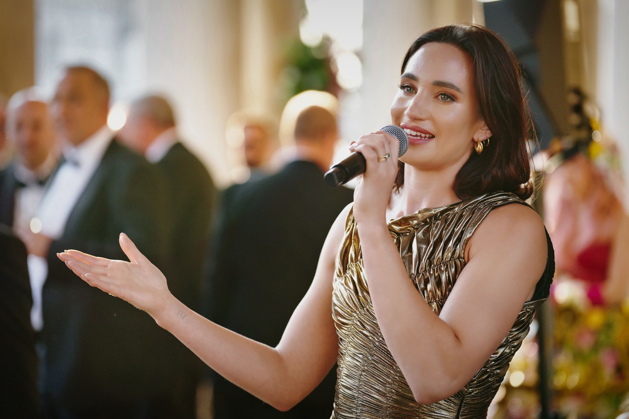 Distinguished guests gathering for the Port of Felixstowe anniversary celebration