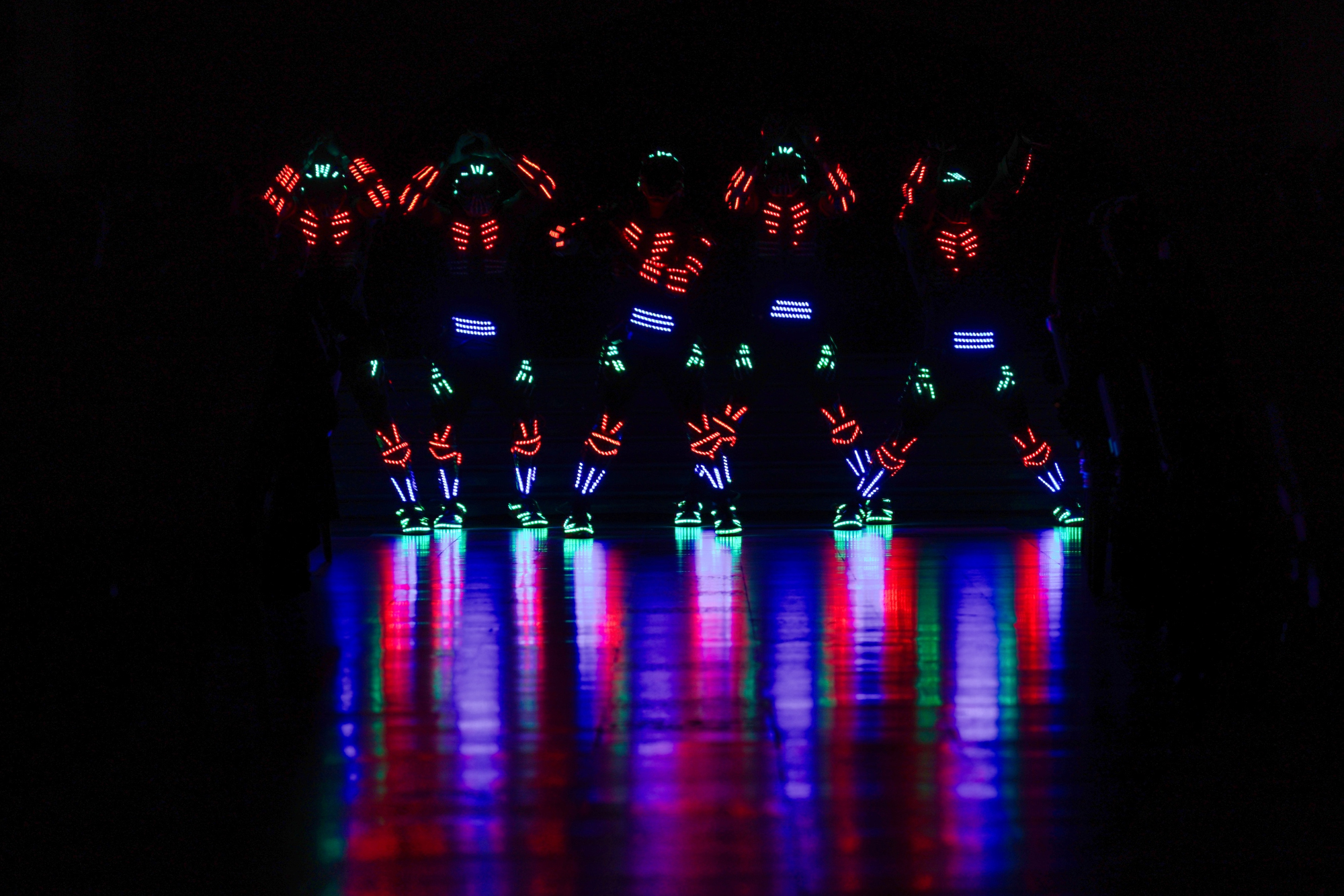 The spectacular drone display finale over the Thames